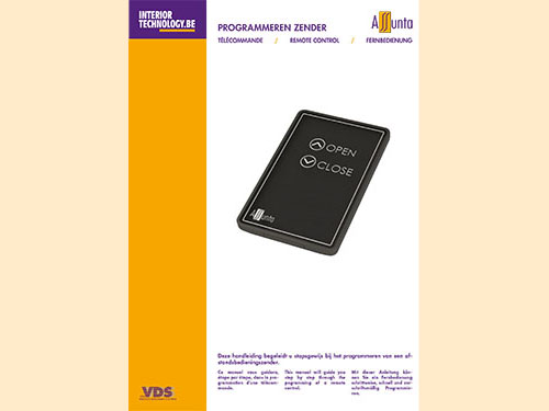 Manual for programming new remote control NL
